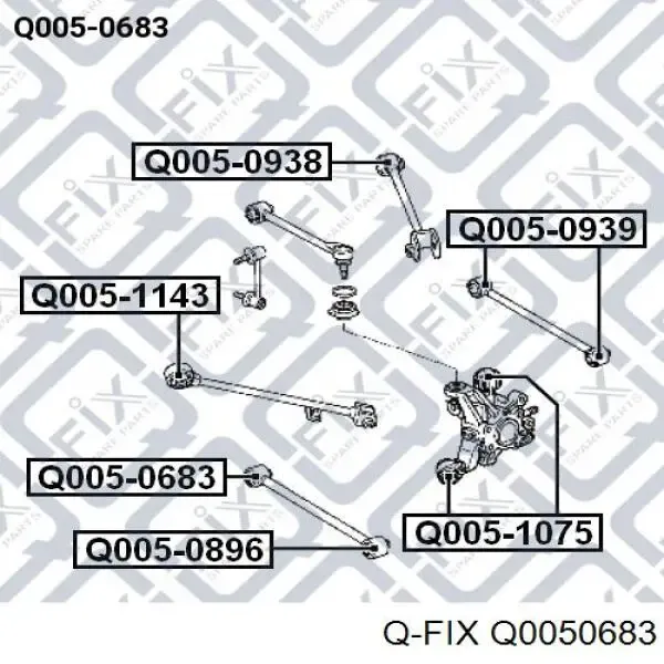 Сайлентблок заднього поперечного важеля, внутрішній Q0050683 Q-fix