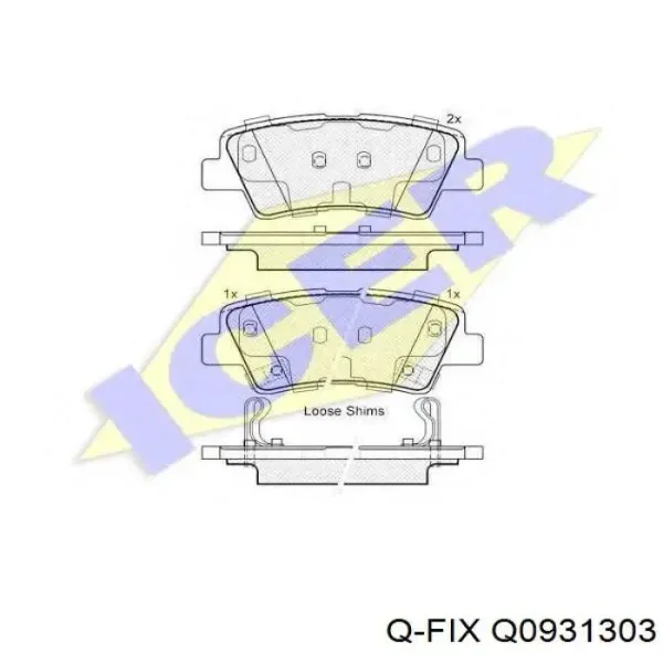 Передні тормозні колодки Q0931303 Q-fix