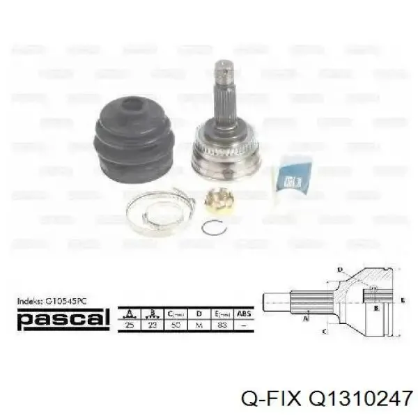ШРУС зовнішній передній Q1310247 Q-fix