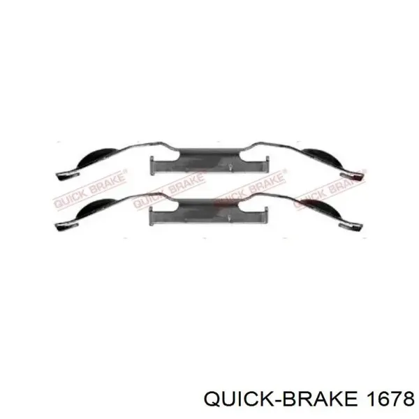 Комплект пружинок кріплення дискових колодок, передніх 1678 Quick Brake