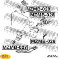 Подушка (опора) двигуна, права (сайлентблок) Mazda 323 BG