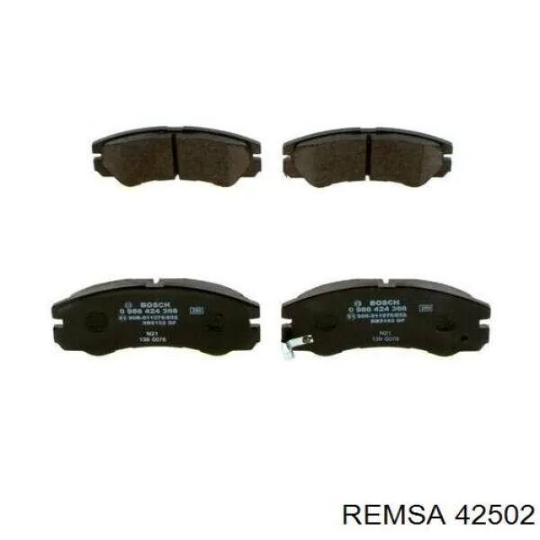 Передні тормозні колодки 42502 Remsa