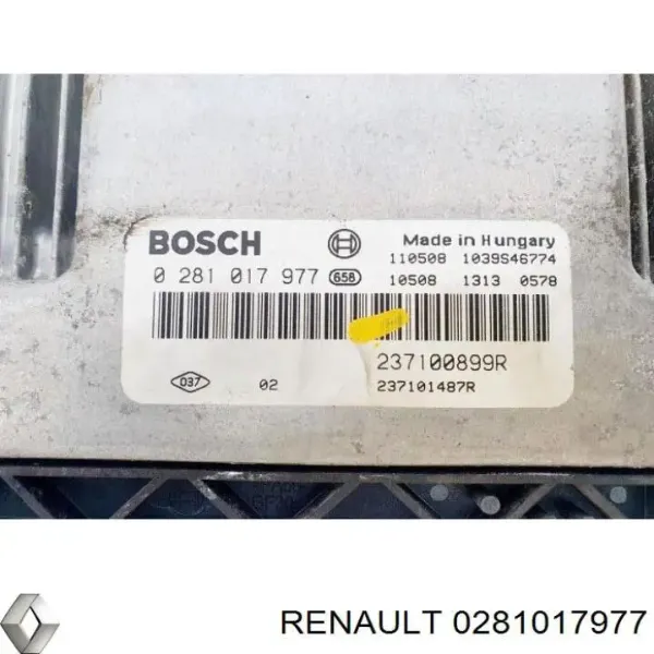 Електронний блок керування двигуном 0281017977 Renault (RVI)