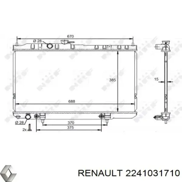 Радіатор 2241031710 Renault (RVI)