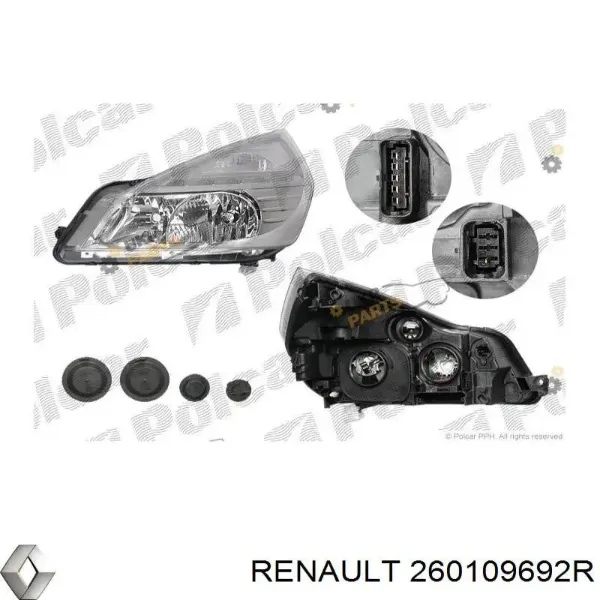 Фара права 260109692R Renault (RVI)