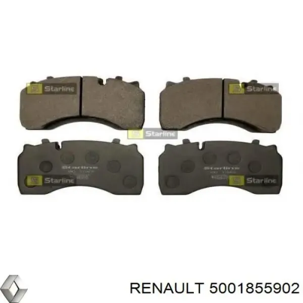 Передні тормозні колодки 5001855902 Renault (RVI)