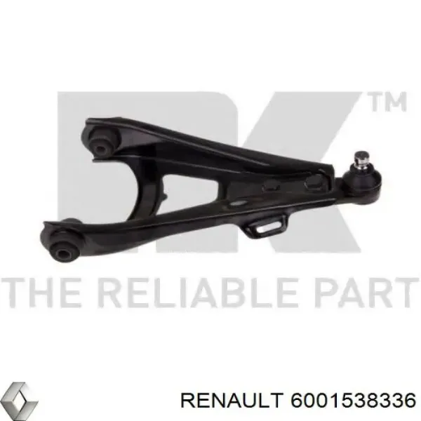 Важіль передньої підвіски нижній, правий 6001538336 Renault (RVI)