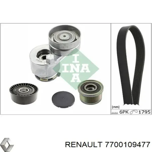 Ремінь генератора 7700109477 Renault (RVI)