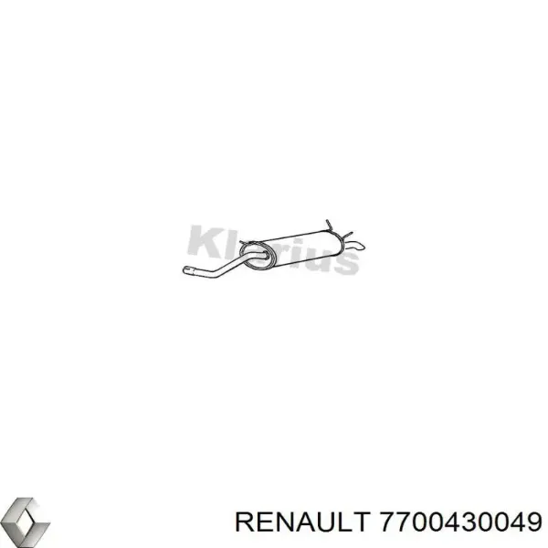 Глушник задній Renault (RVI) 7700430049 ціна, від