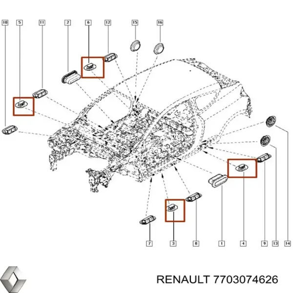 Купити Заглушка днища кузова Renault Scenic GRAND IV R9