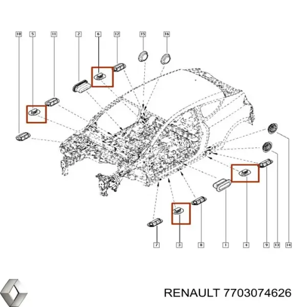 Заглушка кузова (підлоги) на Renault Scenic GRAND IV R9