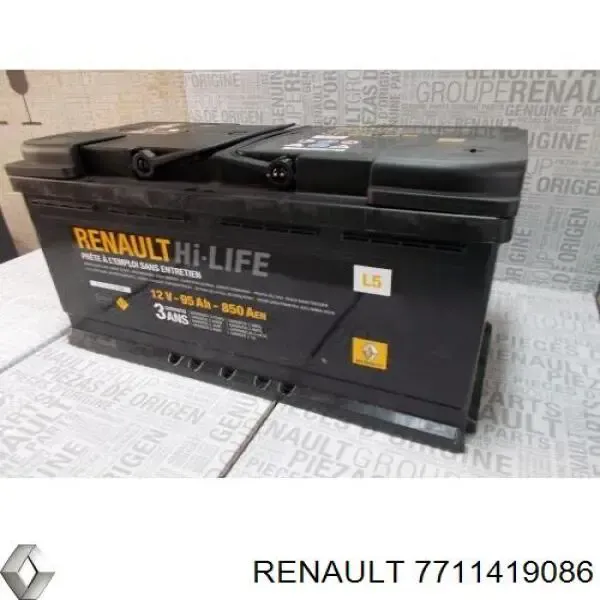 Акумуляторна батарея, АКБ 7711419086 Renault (RVI)