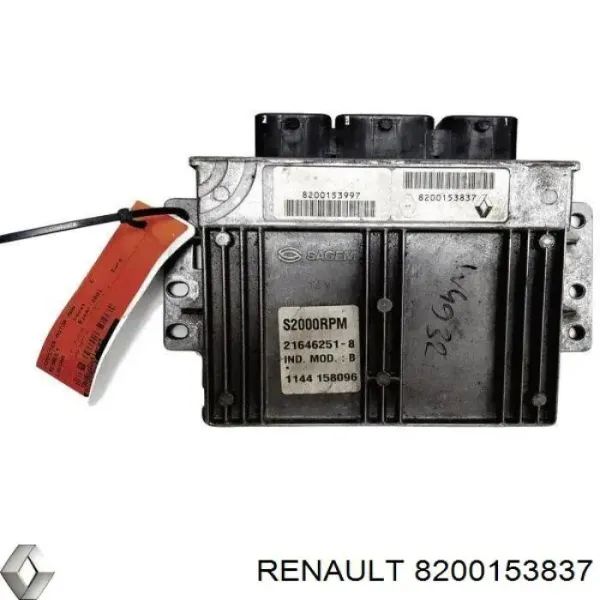 Електронний блок керування двигуном 8200153837 Renault (RVI)