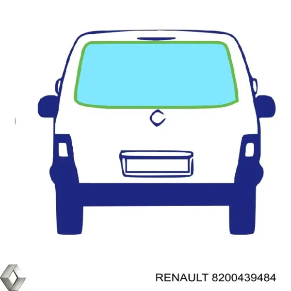 Скло заднє, 3/5-й двері (ляди) 8200439484 Renault (RVI)