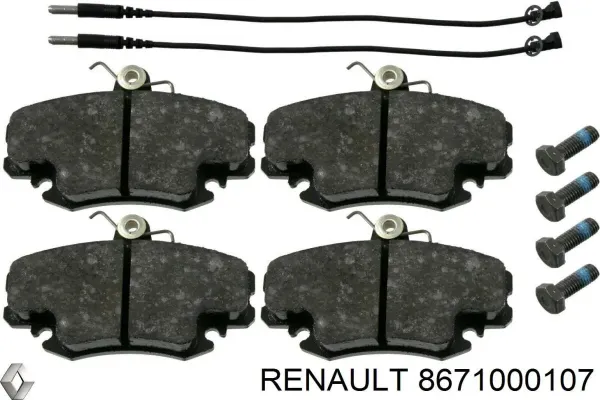 Передні тормозні колодки 8671000107 Renault (RVI)