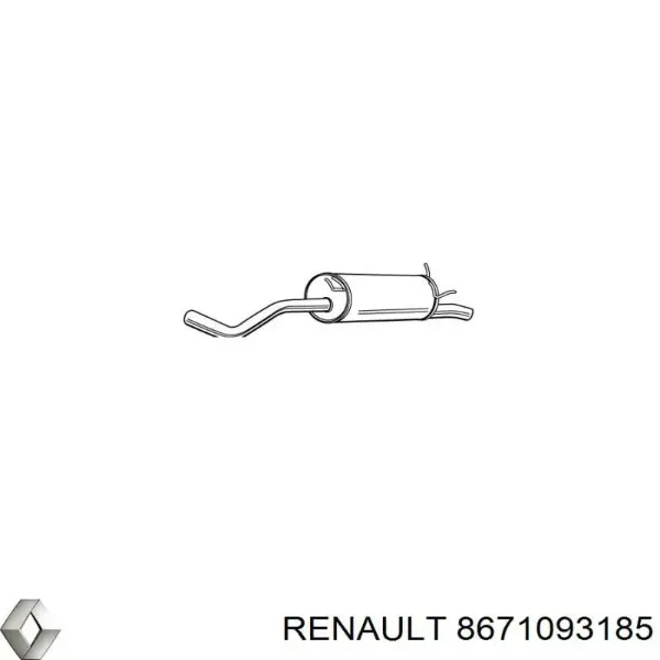Глушник, задня частина Renault (RVI) 8671093185