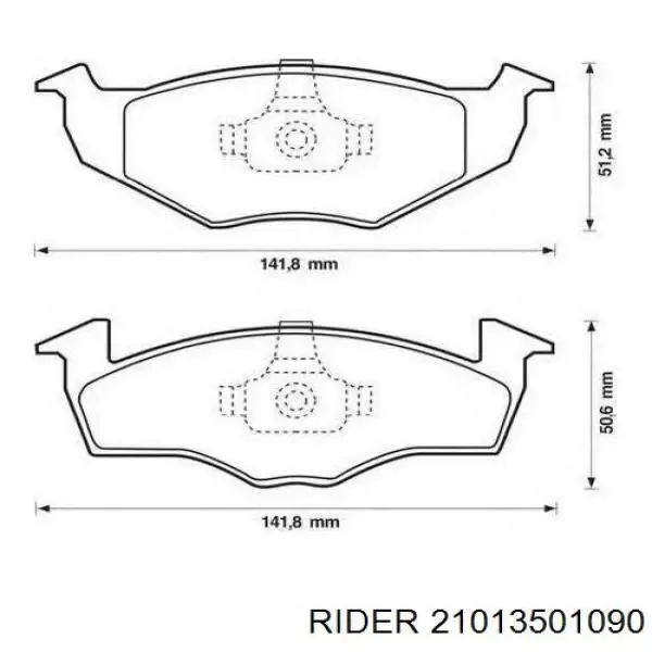 Передні тормозні колодки 21013501090 Rider
