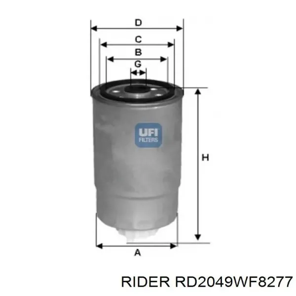 Паливний фільтр RD2049WF8277 Rider