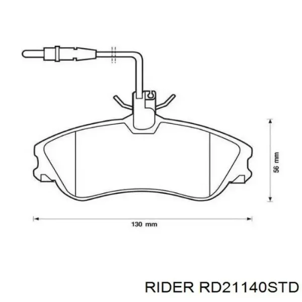 Задні гальмівні колодки RD21140STD Rider