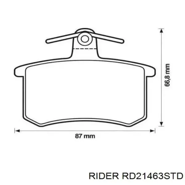 Передні тормозні колодки RD21463STD Rider