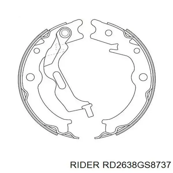 Колодки гальмові задні, барабанні RD2638GS8737 Rider