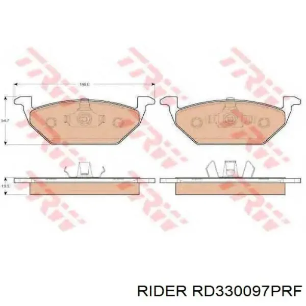 Передні тормозні колодки RD330097PRF Rider