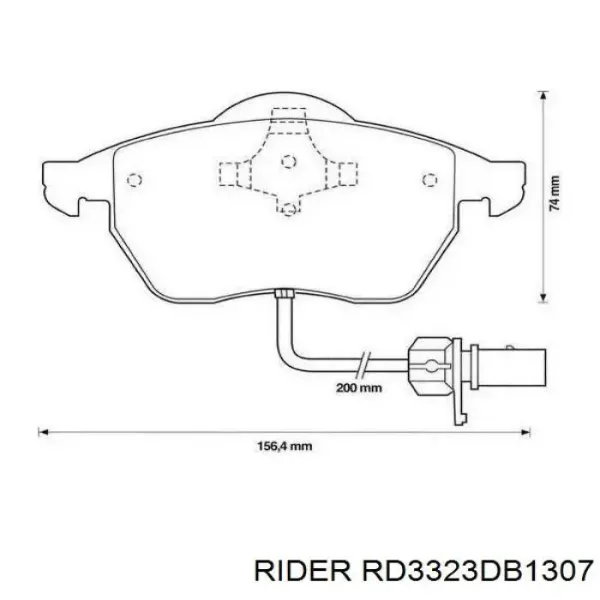 Передні тормозні колодки RD3323DB1307 Rider
