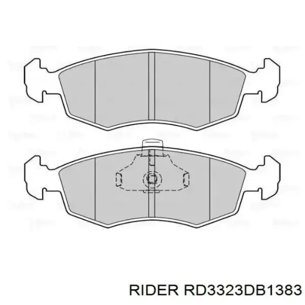 Передні тормозні колодки RD3323DB1383 Rider