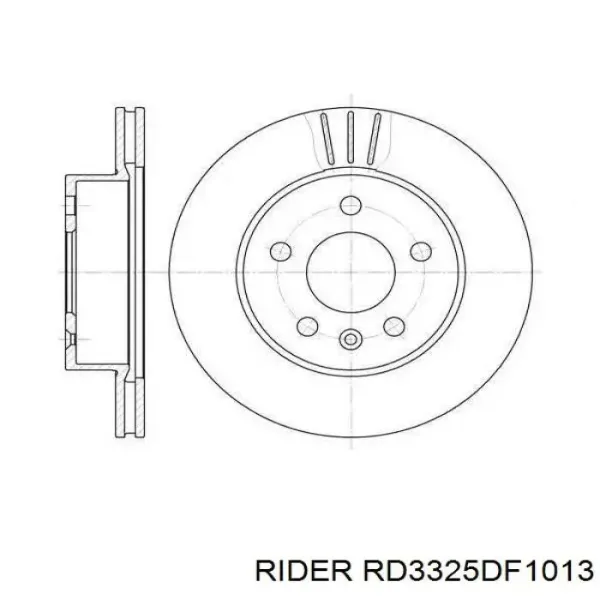 Гальмівні диски передні RD3325DF1013 Rider