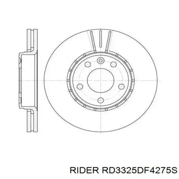 Гальмівні диски передні RD3325DF4275S Rider
