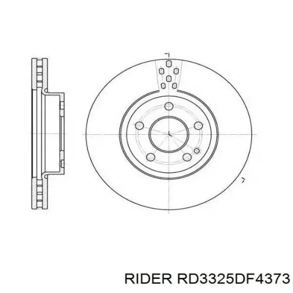 Гальмівні диски передні RD3325DF4373 Rider