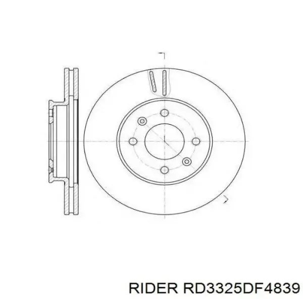 Гальмівні диски передні RD3325DF4839 Rider