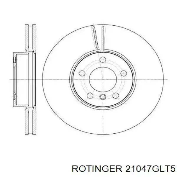 Гальмівні диски передні 21047GLT5 Rotinger