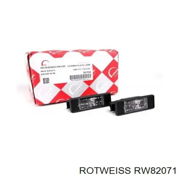Ліхтар підсвічування заднього номерного знака RW82071 Rotweiss