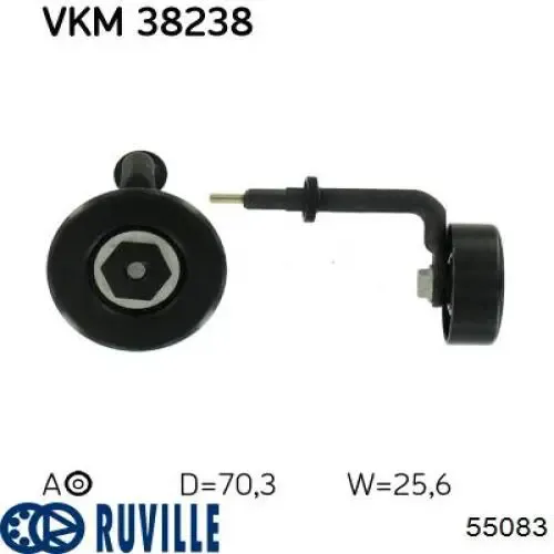 Натяжний ролик 55083 Ruville
