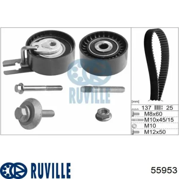 Ролик натягувача ременя ГРМ 55953 Ruville