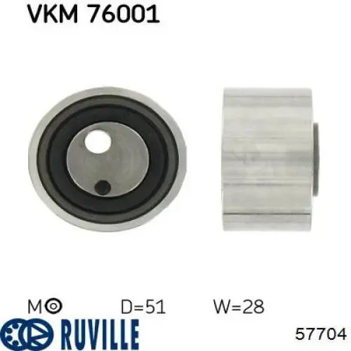 Ролик натягувача ременя ГРМ 57704 Ruville