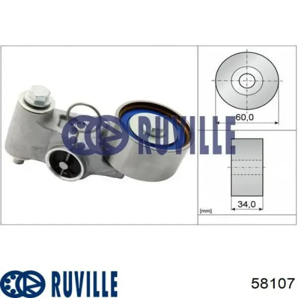 Натягувач приводного ременя 58107 Ruville