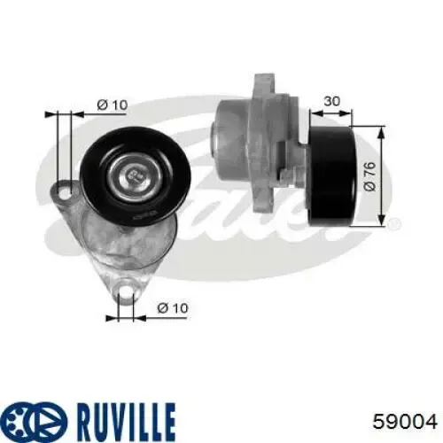 Натягувач приводного ременя 59004 Ruville