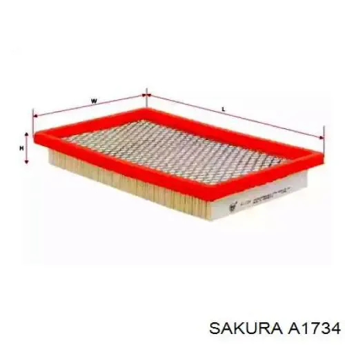 Повітряний фільтр A1734 Sakura