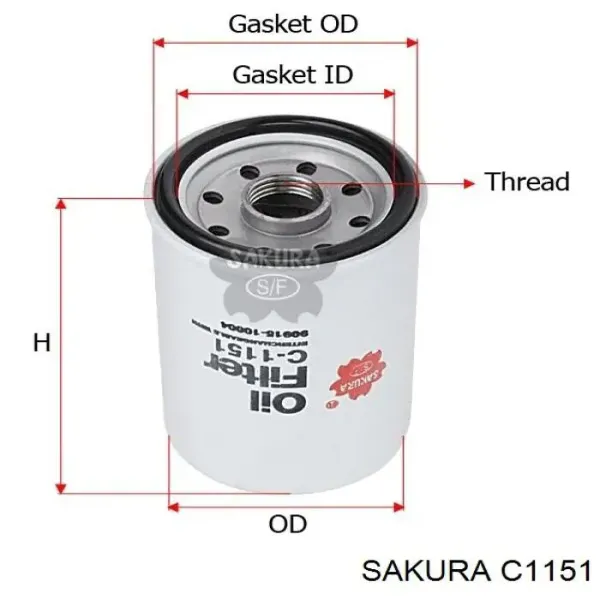 Масляний фільтр C1151 Sakura