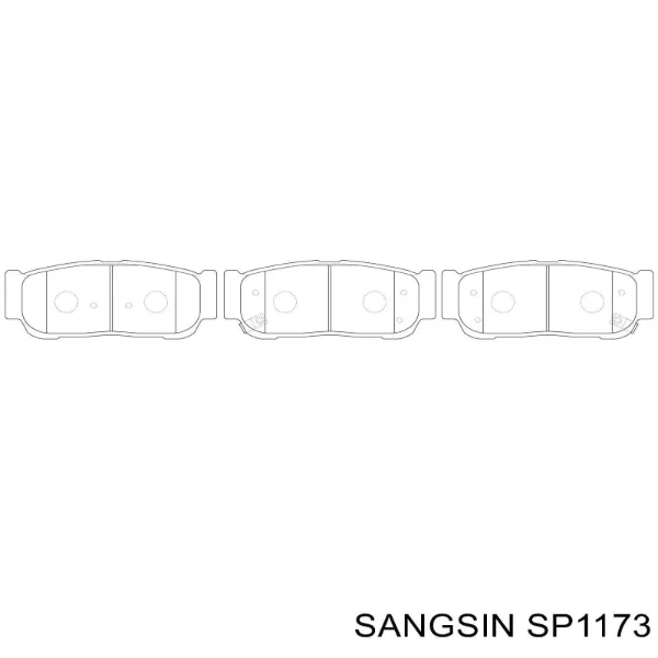 Задні гальмівні колодки SP1173 Sangsin
