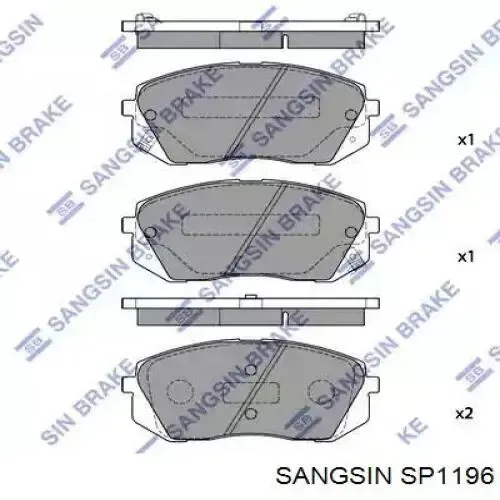Передні тормозні колодки SP1196 Sangsin
