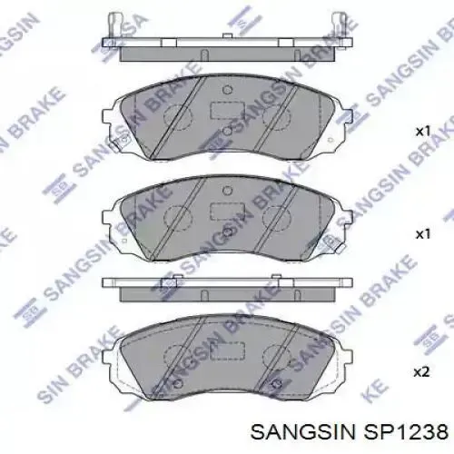 Передні тормозні колодки SP1238 Sangsin