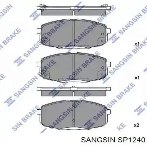 Передні тормозні колодки SP1240 Sangsin