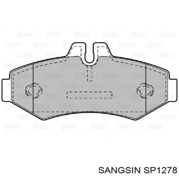 Задні гальмівні колодки SP1278 Sangsin