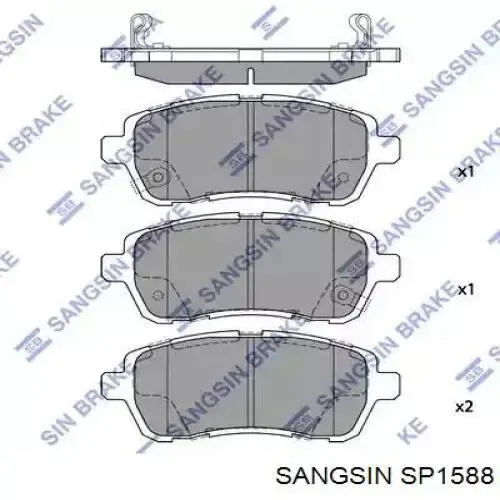 Передні тормозні колодки SP1588 Sangsin