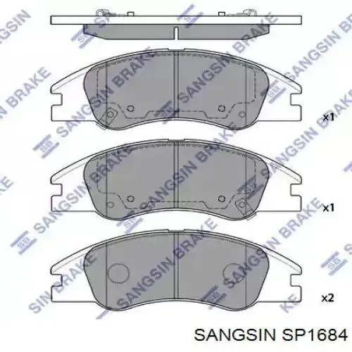 Задні гальмівні колодки SP1684 Sangsin