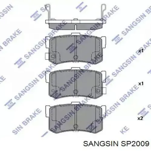 Передні тормозні колодки SP2009 Sangsin