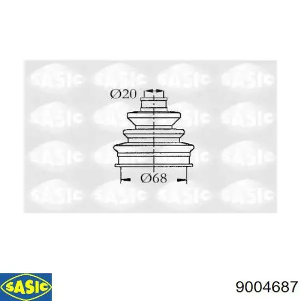 Пильник ШРУСа зовнішній 0026069 GKN-Spidan